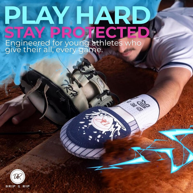 Drip & Rip Sliding Mitt Youth for Baseball & Softball - Ice Cream Sliding Mitt Design with Hand Protection - Base Running, Breathable, Durable, Ambidextrous - Ages 10+ - Image 2